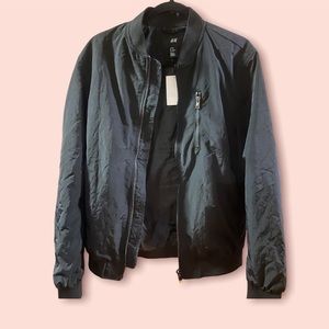 black bomber jacket